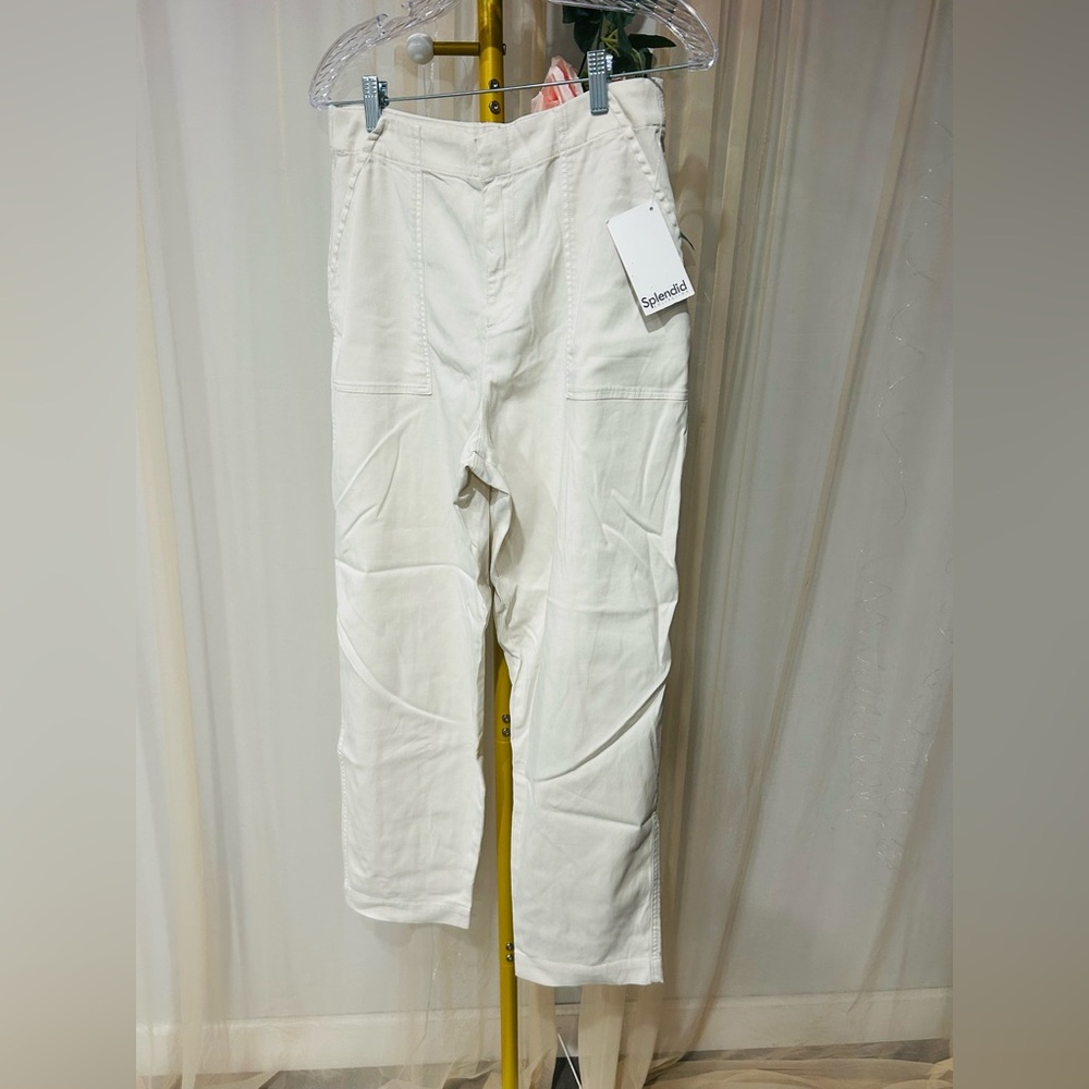 Splendid White Utility Cargo Pants High Rise Lyocell Blend NWT